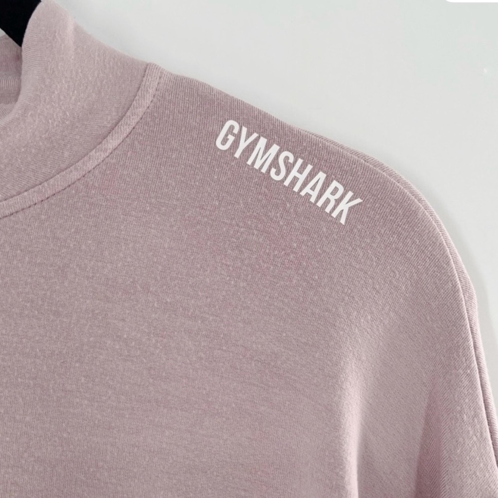 Gymshark Light Pink Cropped Quarter Zip Sweater with Pocket - Picture 4 of 4